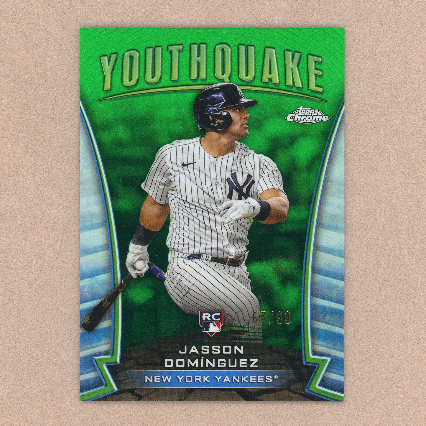 2024 Topps Chrome Jasson Dominguez Youthquake (Green Refractor)