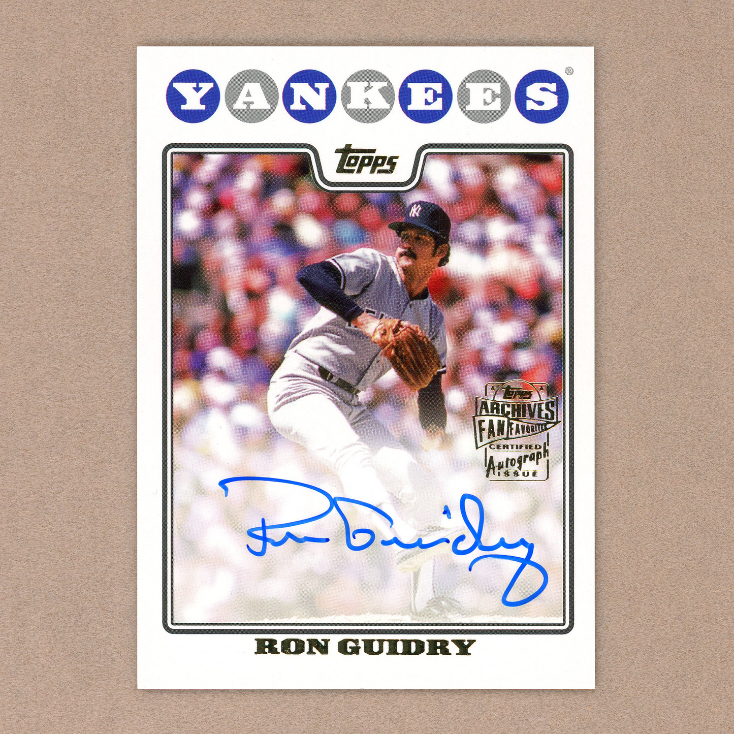 2023 Topps Archives Ron Guidry Autograph