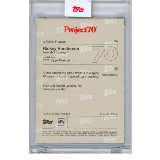 2021 Topps Project 70 Ricky Henderson
