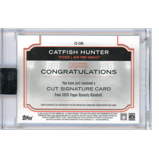 2020 Topps Dynasty Catfish Hunter Autograph