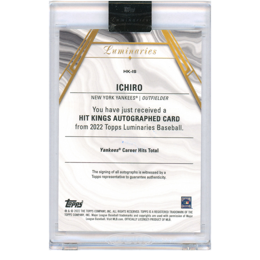 2022 Topps Luminaries Ichiro Autograph
