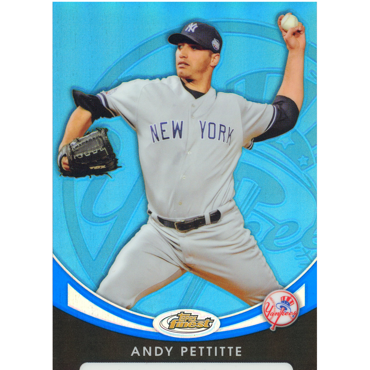 2010 Topps Finest Andy Pettitte (Blue Refractor)