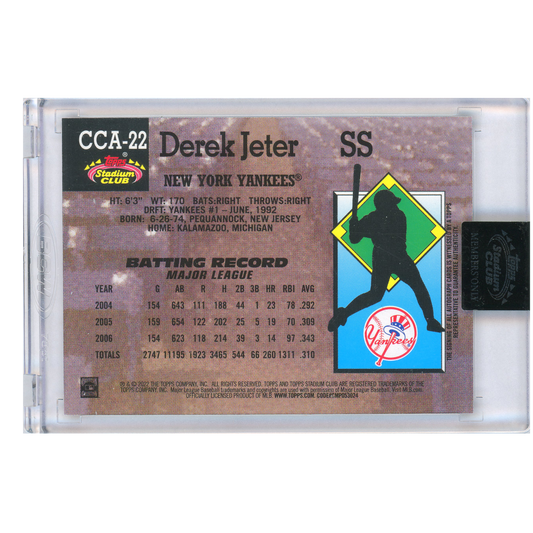 2022 Topps Stadium Club Members Only Derek Jeter Autograph