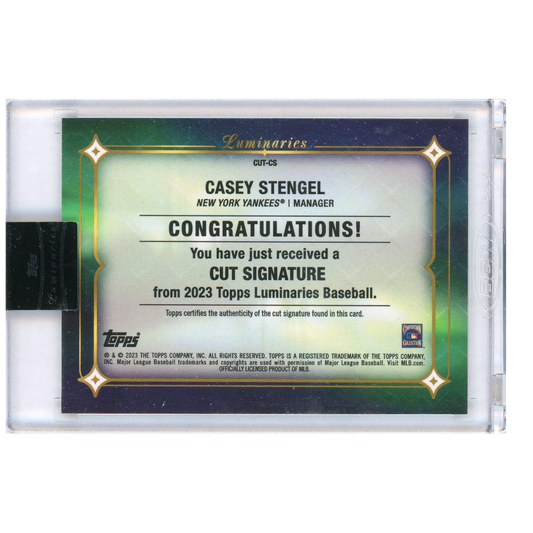 2023 Topps Luminaries Casey Stengel Cut Autograph