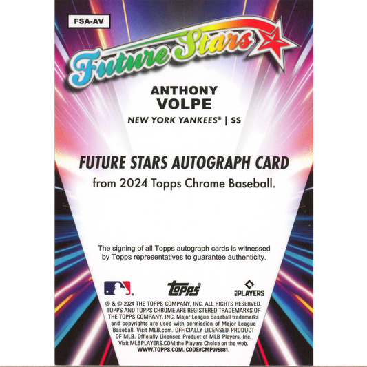 2024 Topps Chrome Anthony Volpe