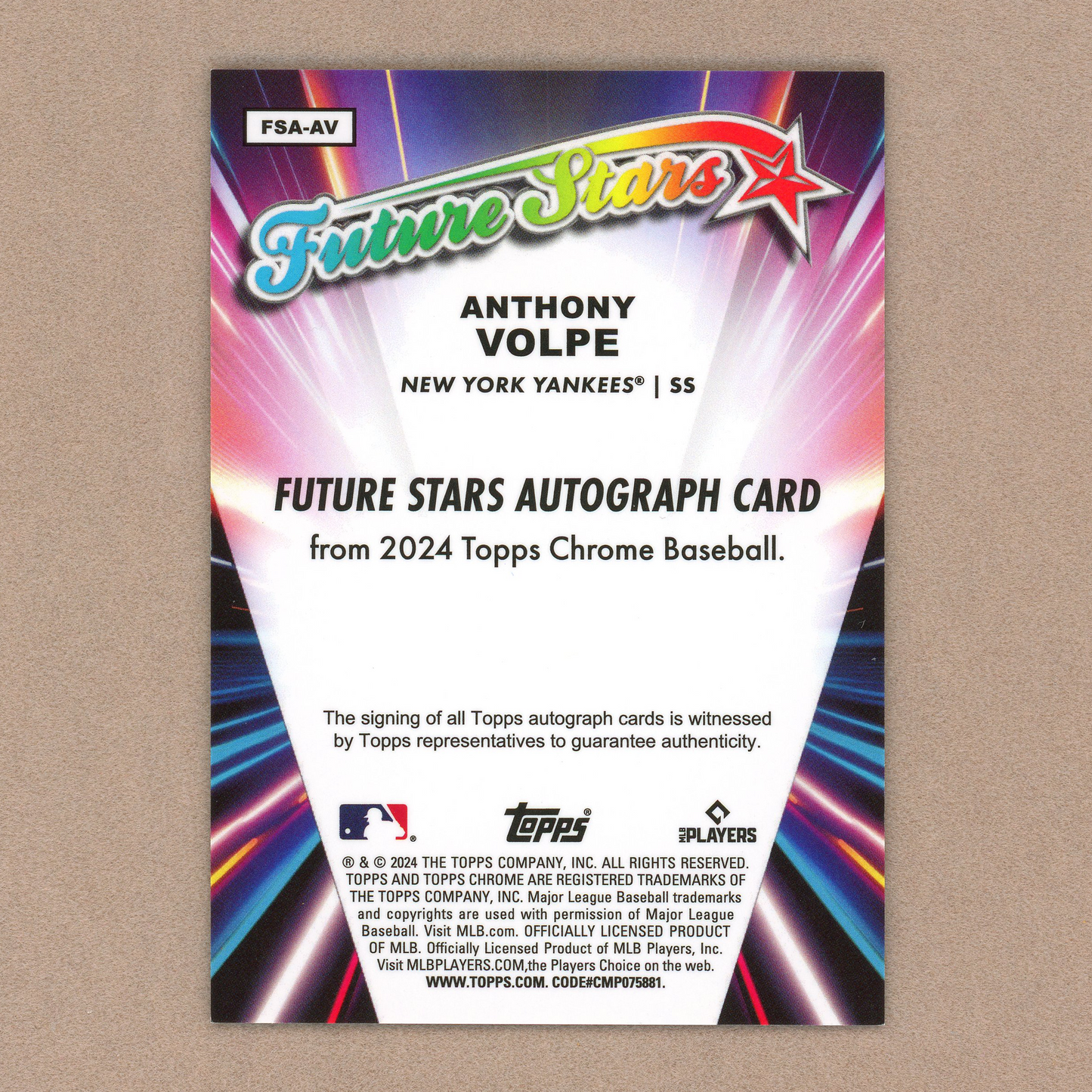 2024 Topps Chrome Anthony Volpe
