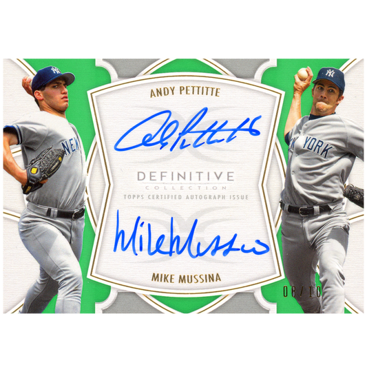2020 Topps Definitive Andy Pettitte & Mike Mussina Dual Autograph (Green)