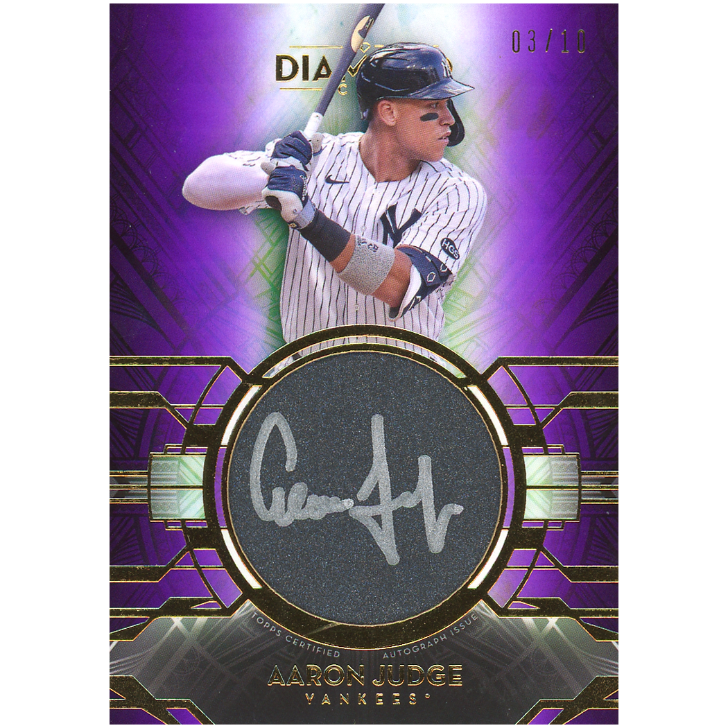2021 Topps Diamond Icons Aaron Judge Silver Ink Autograph (Purple)