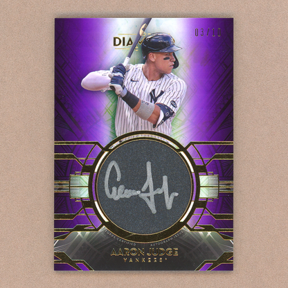 2021 Topps Diamond Icons Aaron Judge Silver Ink Autograph (Purple)