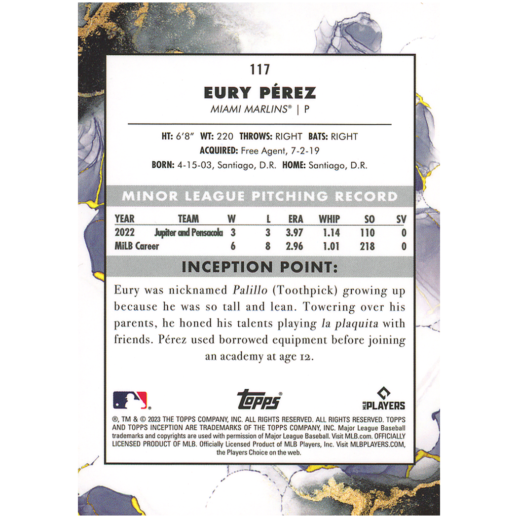 2023 Topps Inception Eury Perez (RC)