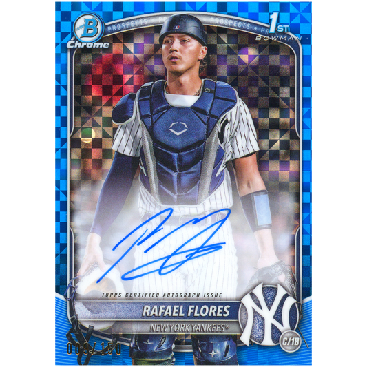 2025 Bowman Chrome Rafael Flores Autograph (Blue Checker)