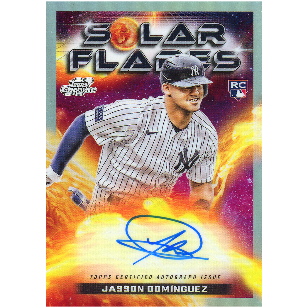 2024 Topps Cosmic Chrome Jasson Dominquez Solar Flare Autograph