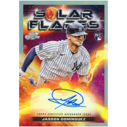 2024 Topps Cosmic Chrome Jasson Dominquez Solar Flare Autograph