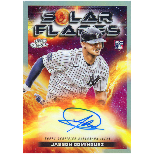 2024 Topps Cosmic Chrome Jasson Dominquez Solar Flare Autograph