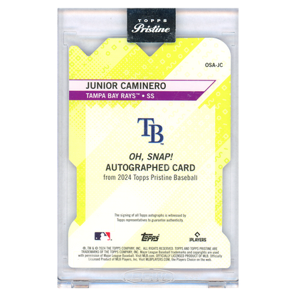 2024 Topps Pristine Junior Caminero Oh Snap Autograph