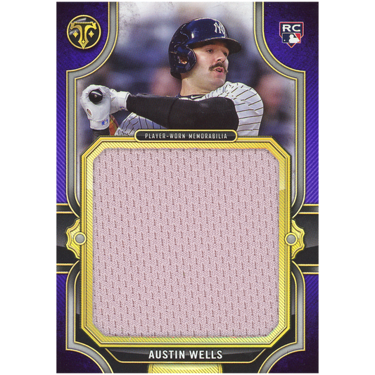 2024 Topps Triple Threads Austin Wells Rookie Jumbo Relic RC (Amethyst)