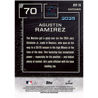 2025 Bowman Agustin Scout's Top 100 (Gold)