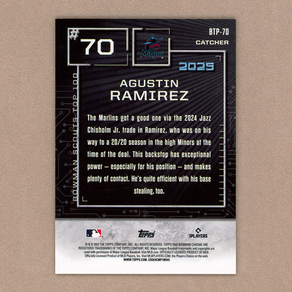 2025 Bowman Agustin Scout's Top 100 (Gold)
