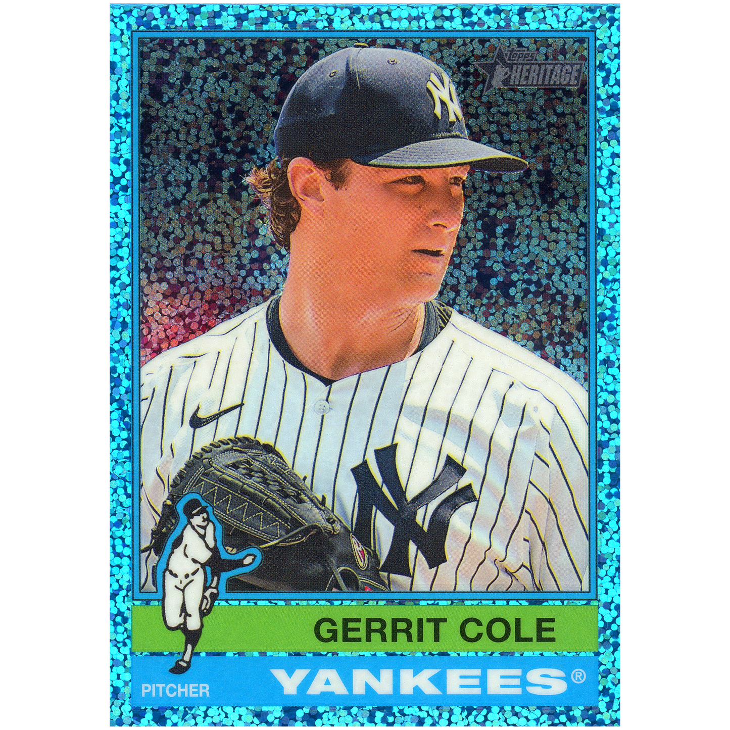 2025 Topps Heritage Gerrit Cole (Light Blue Sparkle)