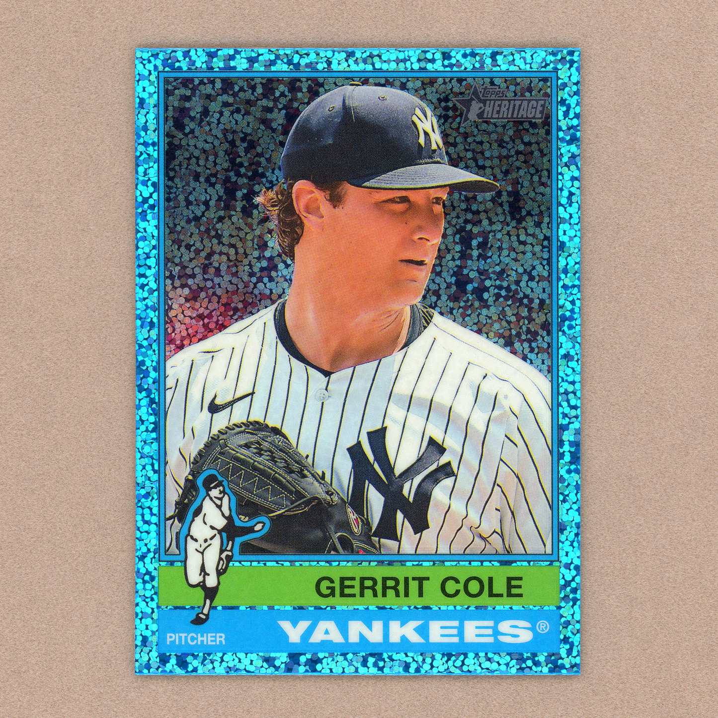 2025 Topps Heritage Gerrit Cole (Light Blue Sparkle)
