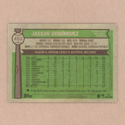 2025 Topps Heritage Jasson Dominguez (SP)