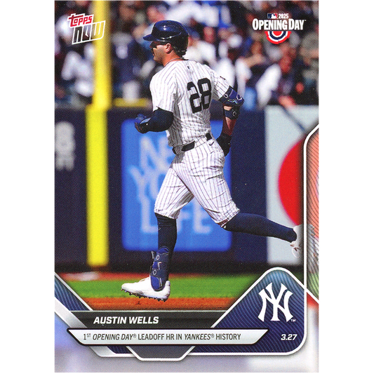 2025 Topps Now Austin Wells - Opening Day Leadoff HR