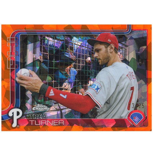 2025 Topps Chrome Sapphire Trea Turner Variation (Orange)