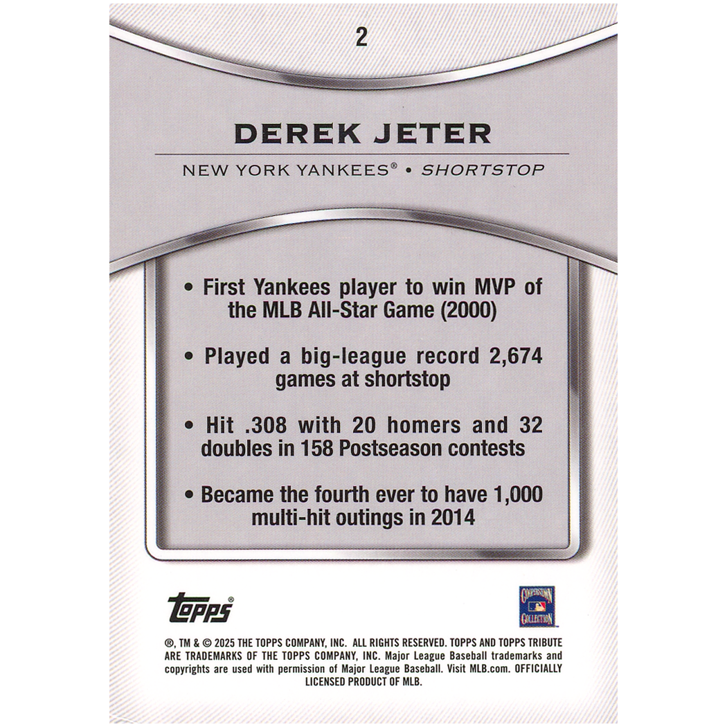 2025 Topps Tribute Derek Jeter
