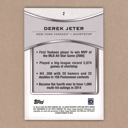 2025 Topps Tribute Derek Jeter