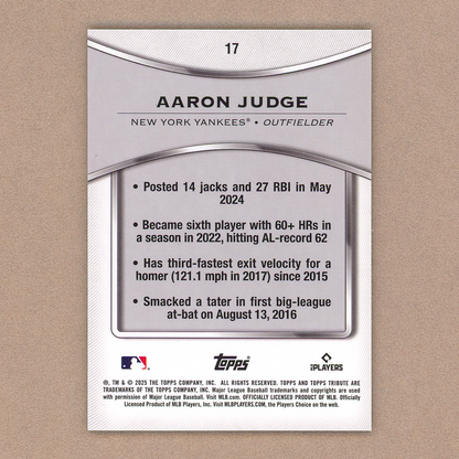2025 Topps Tribute Aaron Judge