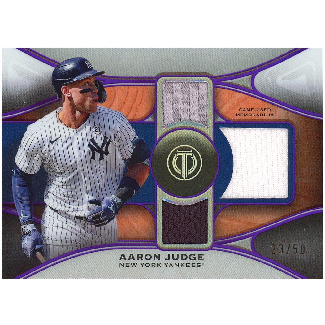 2025 Topps Tribute Aaron Judge Triple Relic (Purple)