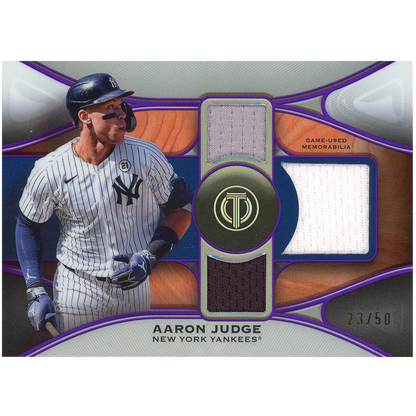 2025 Topps Tribute Aaron Judge Triple Relic (Purple)