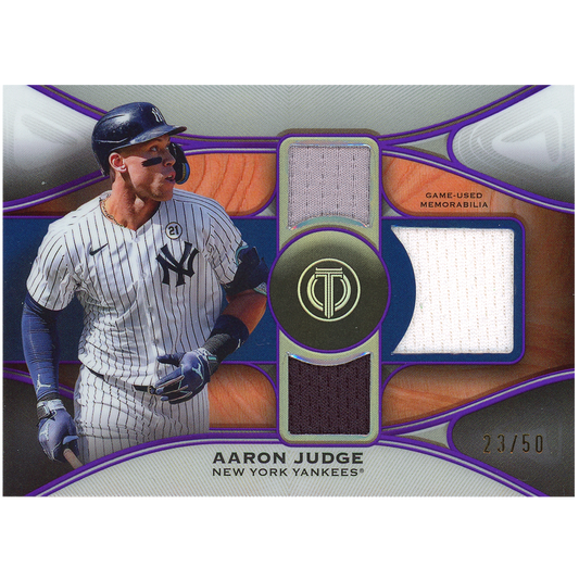 2025 Topps Tribute Aaron Judge Triple Relic (Purple)