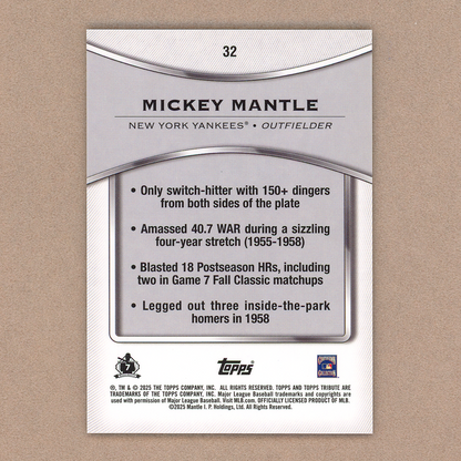 2025 Topps Tribute Mickey Mantle