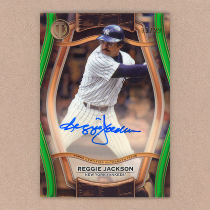 2025 Topps Tribute Reggie Jackson Pillars of the Game Autograph (Green)