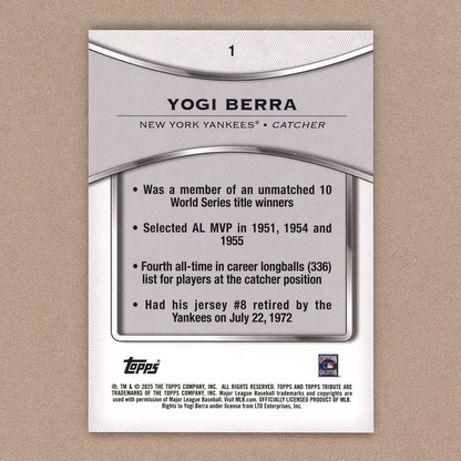 2025 Topps Tribute Yogi Berra